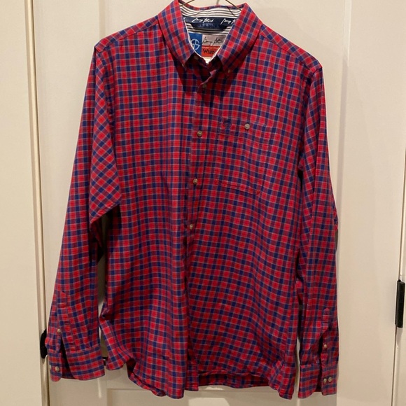 Wrangler George Strait Other - Wrangler George Straight Boys Plaid Button Down. XXL. Red/Blue. Cowboy Cut